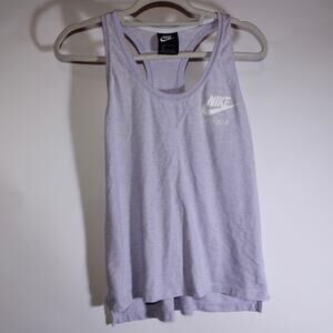 Nike Lilac Purple Workout Racerback Tanktop With White Logo Size L